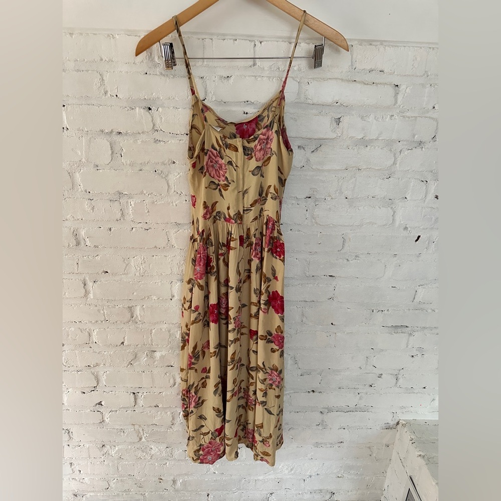 Vintage Dorothy Schoelen Designs Floral Midi Dress w/ Pockets Size 4 - Picture 12 of 12